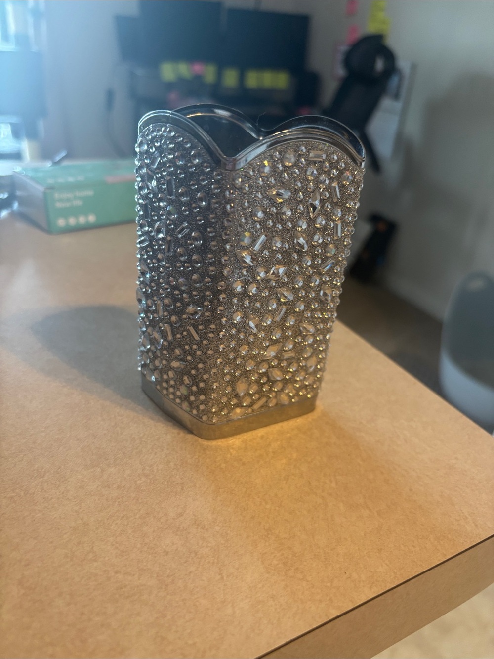 Bath & Body Works Silver Crystal Embellished Hand Soap Holder